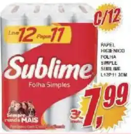 Vianense Supermercados Sublime folha simples oferta