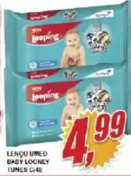 Vianense Supermercados Lenço umed baby looney tunes oferta