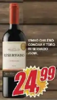 Vianense Supermercados vinho chileno concha y toro reservado oferta
