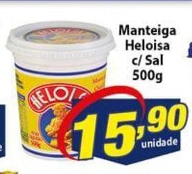 Vencedor Atacadista Manteiga Heloisa c/ Sal 500g oferta