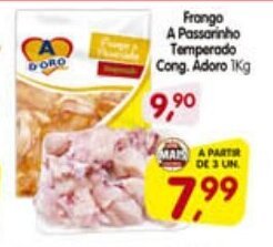 Cercadão Frango a Passarinho Temperado cong. Adoro 1kg oferta