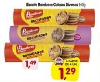Cercadão Biscoito bauducco Gulusos Diversos 140g oferta