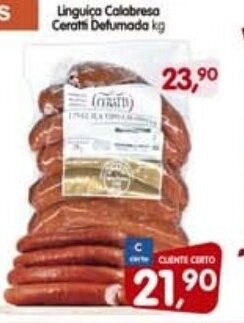 Cercadão Linguica calabresa Ceratti Defumada 1kg oferta