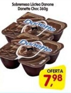 Cercadão Sobremesa Lactea Danone Danette Choc. 360g oferta