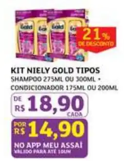 Assaí Atacadista kit niely gold tipos oferta