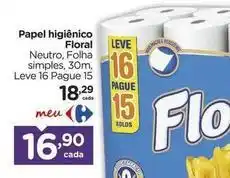 Carrefour Floral - papel higiênico oferta
