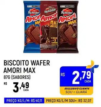 Biscoito wafer amori max