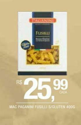 DB Supermercados Mac paganini fusilli s/gluten 400g oferta