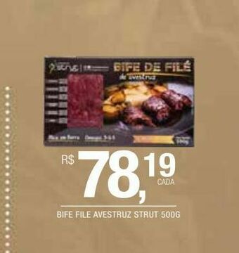 DB Supermercados Bife file avestruz strut 500g oferta