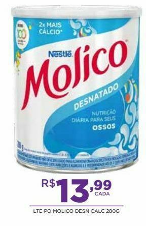 DB Supermercados Lte po molico desn calc 280g oferta