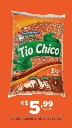 DB Supermercados Feijão carioca tio chico t1 1kg oferta