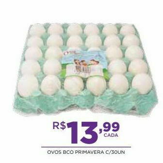 DB Supermercados Ovos bco primavera c/30un oferta