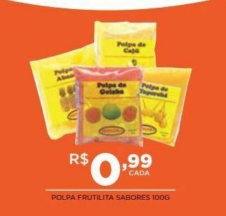 DB Supermercados Polpa frutilita sabores 100g oferta