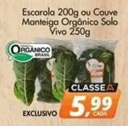 Delta Supermercados Escarola ou Couve Manteiga Orgânico Solo Vivo oferta