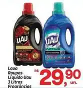 Fort Atacadista Uau - lava roupas líquido 3 litros fragrâncias oferta