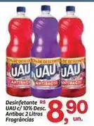 Fort Atacadista Uau - desinfetante c/10% desc antibac 2 litros fragrâncias oferta