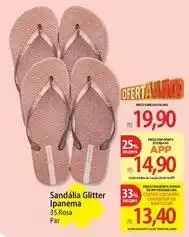 Atacadão Ipanema - sandália glitter oferta