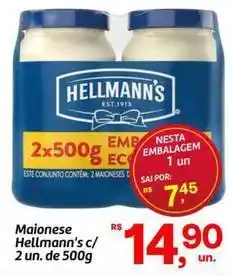 Fort Atacadista Hellmann's - maionese c/ 2 un. de 500g oferta