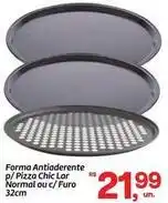 Fort Atacadista Lar - forma antiaderente p/ pizza chic normal ou c/ furo oferta