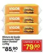 Fort Atacadista Vigor - mistura de queijo processado sabor cheddar oferta