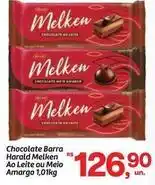 Fort Atacadista Melken - chocolate barra harald ao leite ou meio amargo oferta