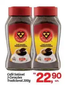 Fort Atacadista 3 corações - café solúvel tradicional oferta