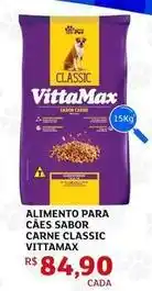 Assaí Atacadista Vittamax - alimento para cães sabor carne classic oferta