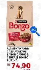 Assaí Atacadista Purina - alimento para cães adultos sabor carne & cereais bonzo oferta