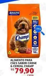 Assaí Atacadista Champ - alimento para cães sabor carne & cereal oferta