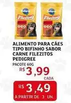 Assaí Atacadista Pedigree - alimento para cães tipo bifinho sabor carne oferta