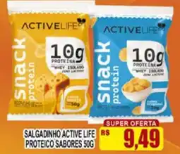 Supermercado leal Salgadinho active life proteico sabores oferta