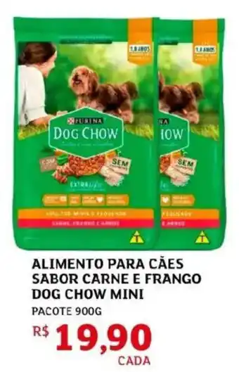Alimento para cães sabor carne e frango dog chow mini
