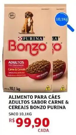 Assaí Atacadista Alimento para cães adultos sabor carne & cereais bonzo purina oferta