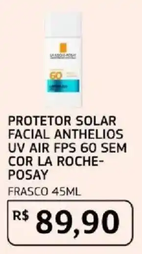Protetor solar facial anthelios uv air fps 60 sem cor la roche-posay