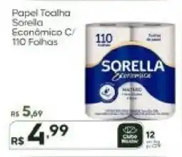 Master Supermercados Papel Toalha Sorella Econômico C/ 110 Folhas oferta