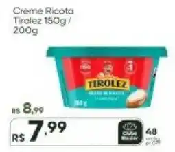 Master Supermercados Creme ricota tirolez oferta