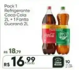 Master Supermercados Refrigerante Coca Cola 2L + 1 Fonta Guaraná 2L oferta