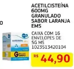 Assaí Atacadista acetilcisteína 600mg granulado sabor laranja oferta