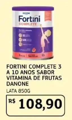 Assaí Atacadista Fortini complete 3 a 10 anos sabor vitamina de frutas oferta
