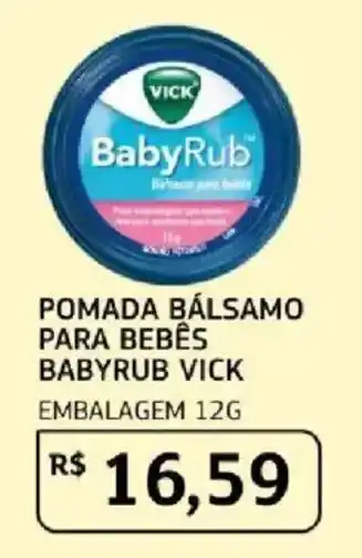 Assaí Atacadista Pomada bálsamo para bebês babyrub vick oferta