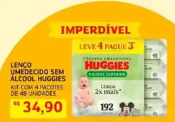 Assaí Atacadista lenço umedecido sem álcool huggies oferta