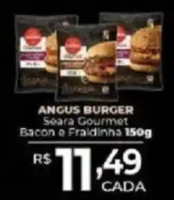 Supermercados Unidos angus burger seara gourmet bacon e fraldinha oferta