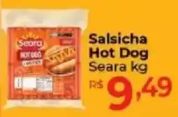 Supermercados Unidos Salsicha Hot Dog Seara oferta