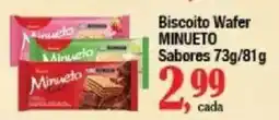 Supermercados Unidos Biscoito Wafer Minueto oferta