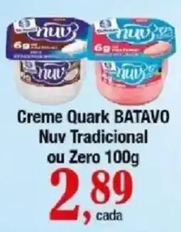 Supermercados Unidos Creme Quark BATAVO Nuv Tradicional ou Zero 100g oferta