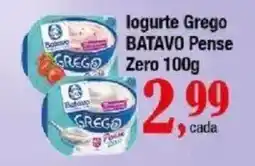 Supermercados Unidos Iogurte Grego BATAVO Pense Zero oferta