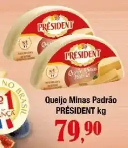 Supermercados Unidos Queijo Minas Padrão President oferta