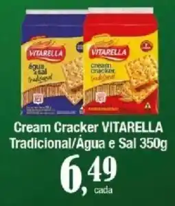 Supermercados Unidos cream cracker vitarella tradicional/água e sal oferta