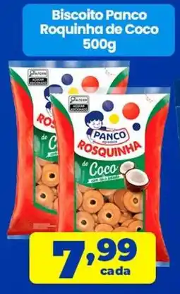 X Supermercados Biscoito Panco Rosquinha de Coco oferta