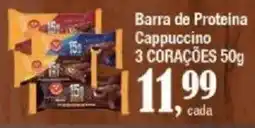 Supermercados Unidos Barra de Proteina Cappuccino 3 Corações oferta